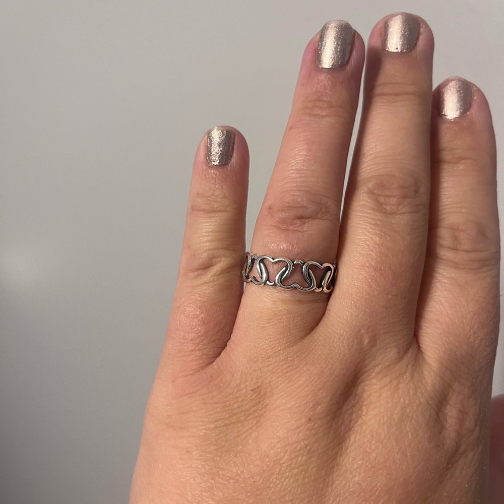 Elegant Sterling Silver Heart Ring